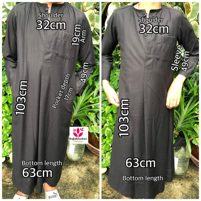 [MyCollections~Modest Clothing] BLACK Jubah/ kid's Thoub For Special Occasion