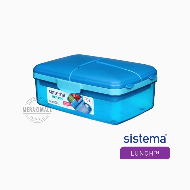 Sistema Lunch Slimline Quaddie Food Storage Container BPA Free Plastic