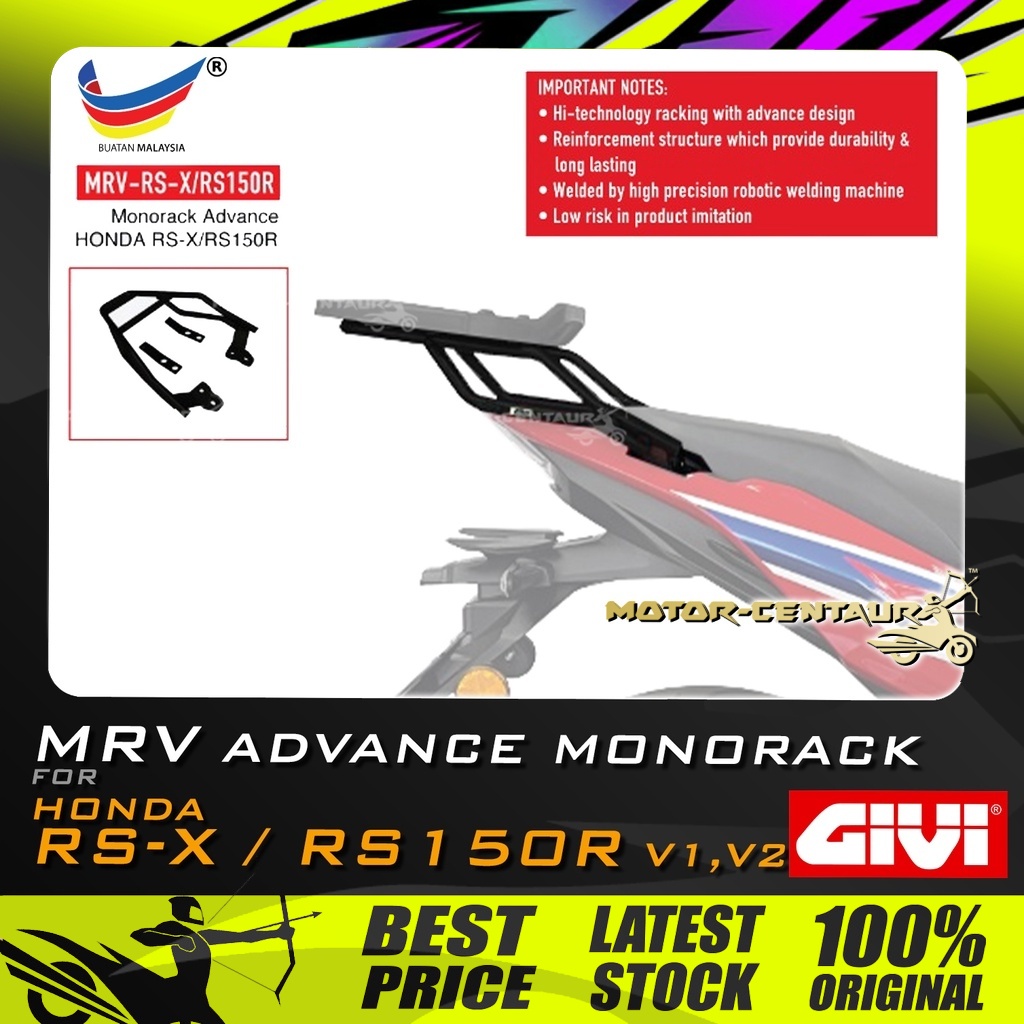 Rack Kaki Givi Monorack Mrv Latest Mv Honda Rs Rs R Rs X