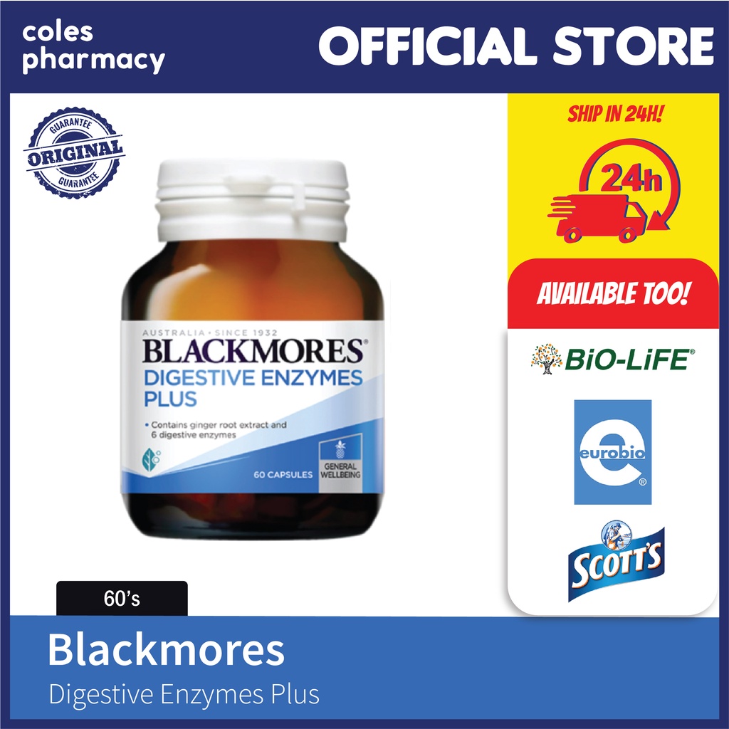 Blackmores Digestive Enzymes Plus 60s Helps to Relieve Stomach