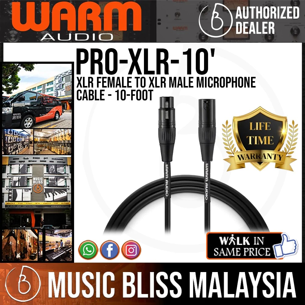 Warm Audio Pro Series XLR Cable 10 feet - 3m (Pro-XLR-10')