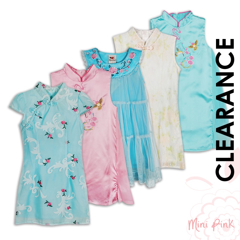 Mini Pink Kids & Baby Girl Cheongsam Qipao Dress Clearance