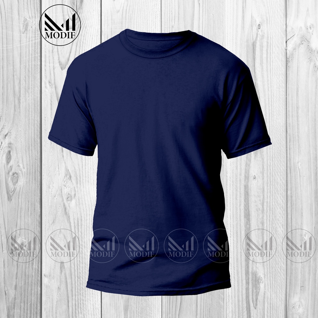 Navy Blue Round Neck Soft Style 100% Cotton Adult Plain Blank "T-Shirt Unisex " Dark Blue" Baju Biru Gelap