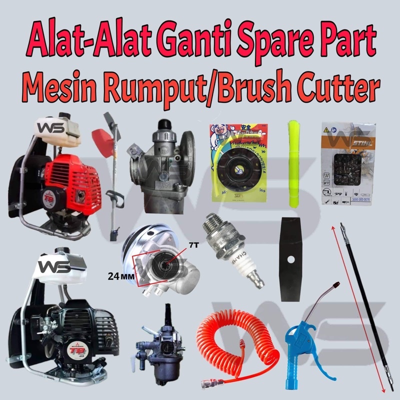 AlatAlat Ganti Spare Parts Mesin Rumput/Brush Cutter/Chainsaw
