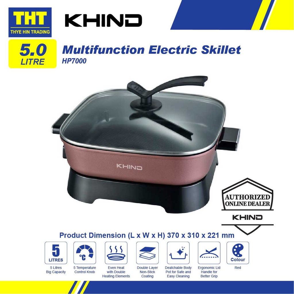 Khind 5L Multifunction Electric Skillet HP7000