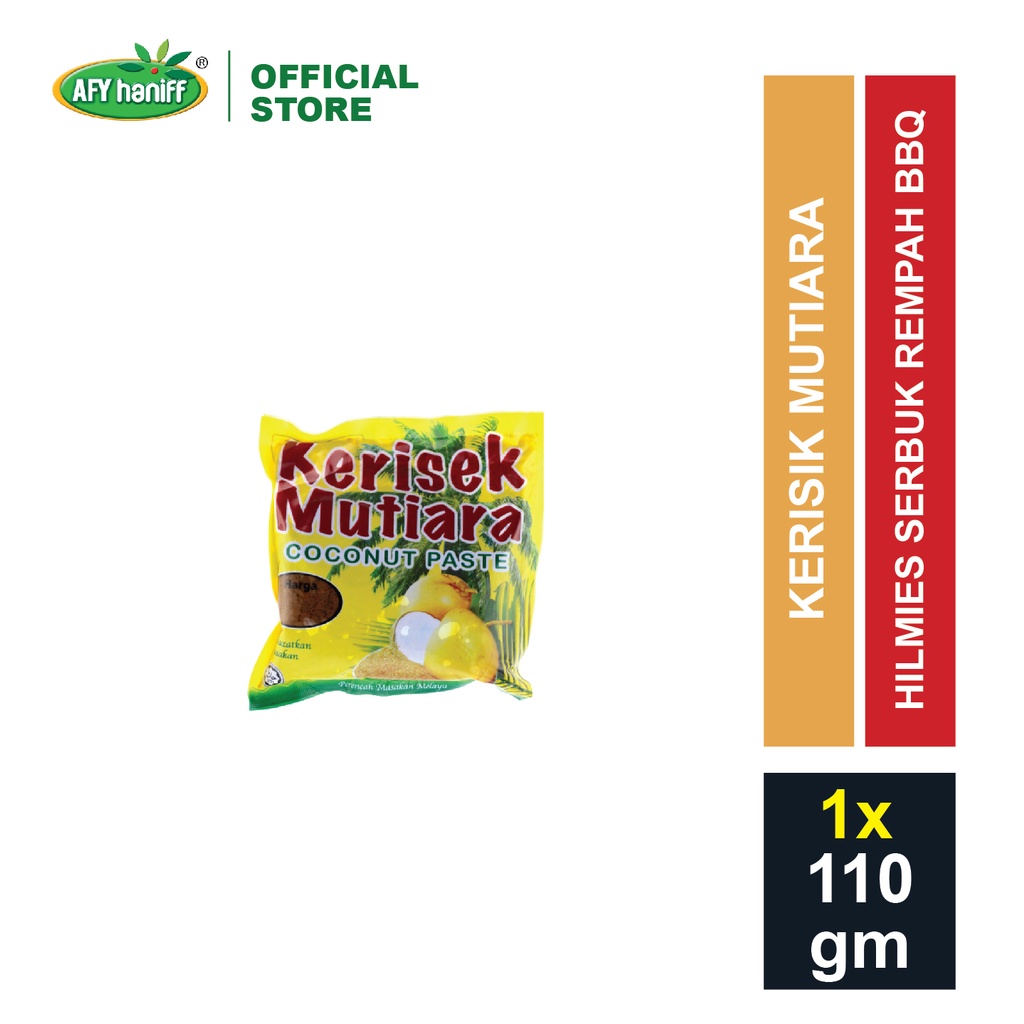 Kerisek Mutiara [40gm, 110gm, 300gm] Coconut Paste Kerisik Kelapa Asli Tahan Lama