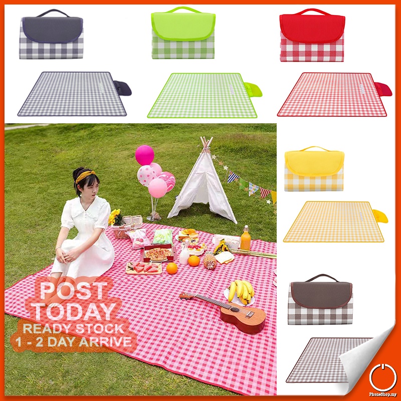 Extra Large 200 x 200cm Waterproof Picnic Mat Portable Foldable Camping Hiking Blanket Tikar Berkelah 野餐布