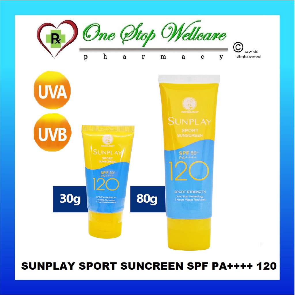 SUNPLAY SPORT SUNCREEN SPF PA++++ 120 80G (EXP07/2025) / 30G (EXP08/