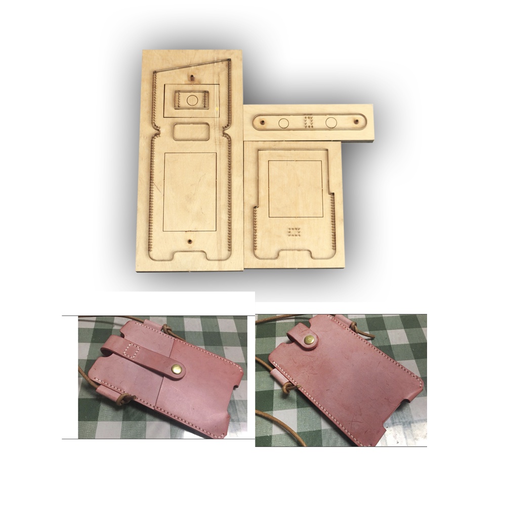 DIY leather craft cellphone hanging bag die cutting knife mold metal hollowed punch tool blade 17x11x1cm