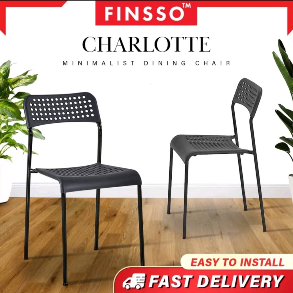 FREE SHIPPING!!! ESTY Designer Chair Simple & Nice Plastic Dining Chair / Kerusi Makan