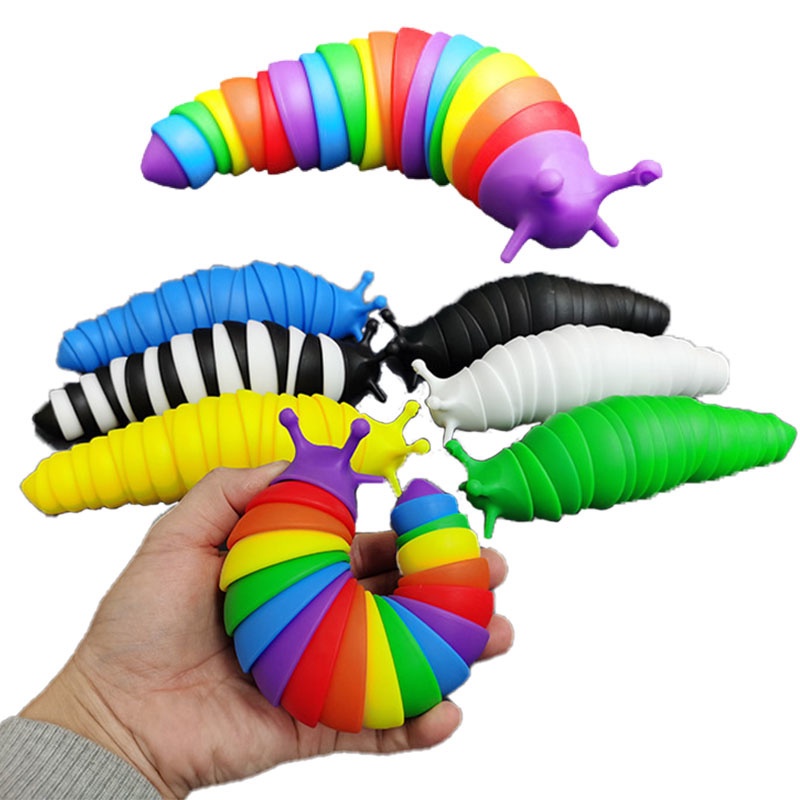 New Flexible Fingertip Snail Sensory Toy Antistress Squirming Slug ...