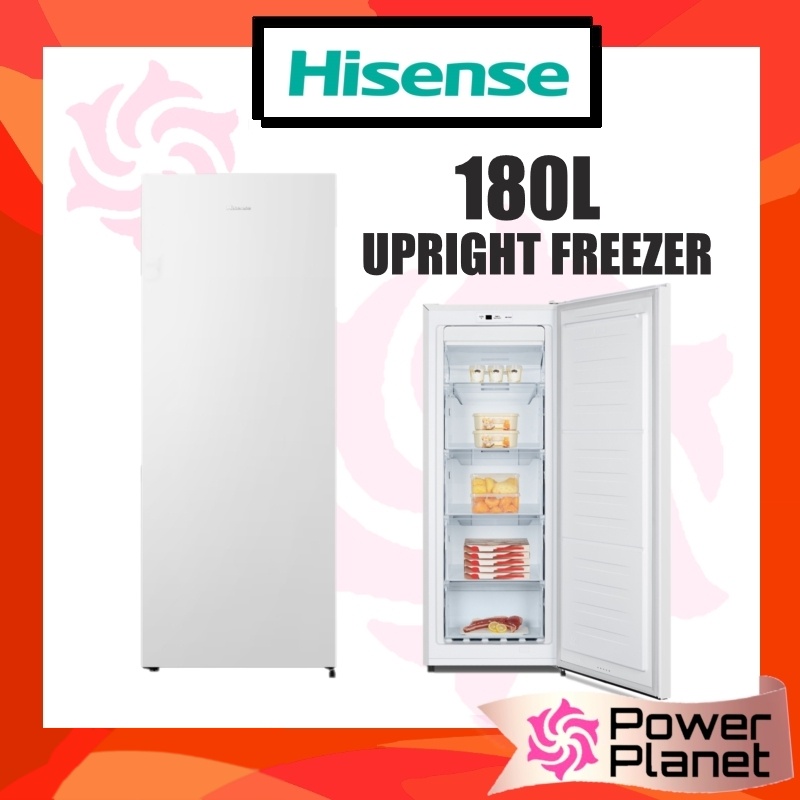 Hisense 180L Upright Freezer FV188 (R600a) FV188N4AWN  (Peti Pembeku / Peti Sejuk Beku / 直立式 冷藏箱  冷冻箱)