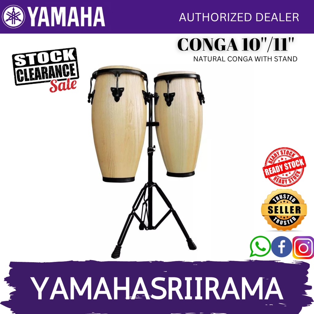 Full Size Conga Pair Congas Set Adjustable Tunable With Double Stand Shopee Malaysia