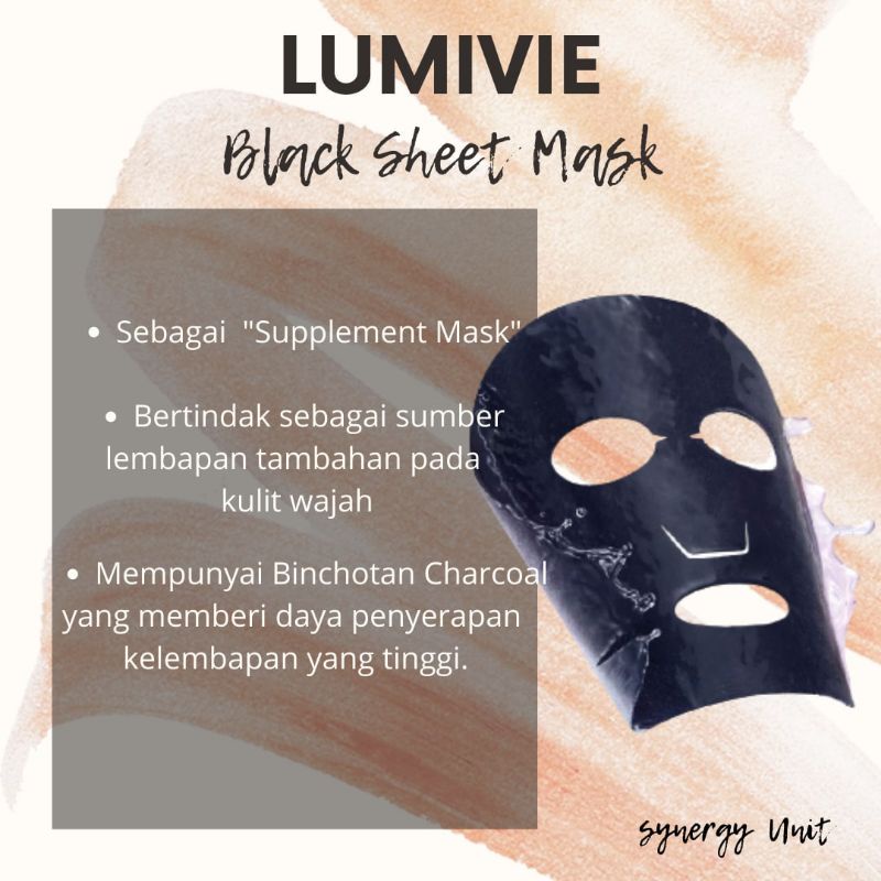 LUMIVIE BLACK SHEET MASK (1sheet) | Shopee Malaysia