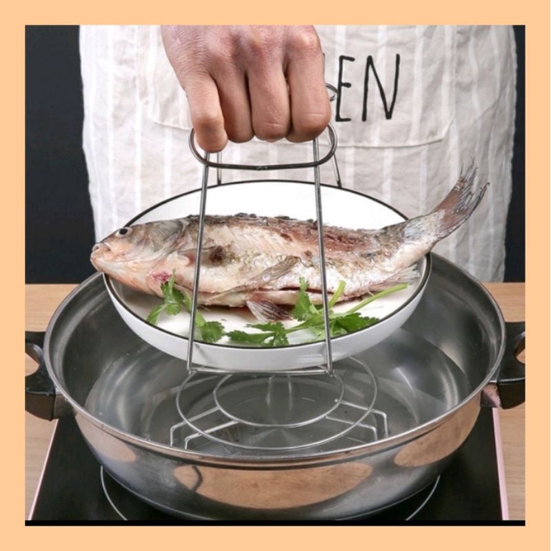 [Ready Stock] HICOOK Stainless Steel Steaming Rack Wok Stand Heat ...