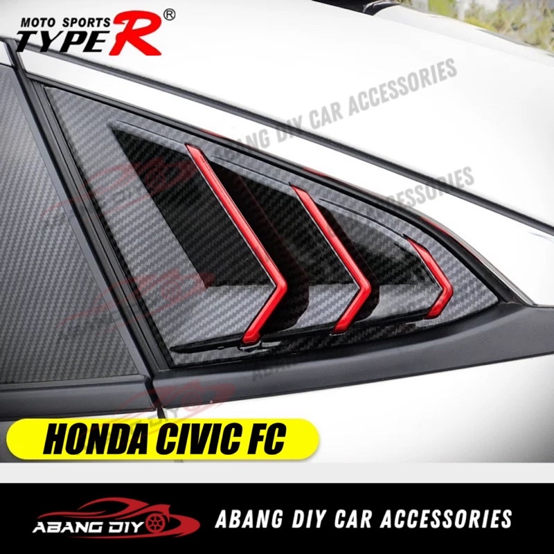 Honda Civic FC Rear Window Louvers Vents Cover Shopee Malaysia