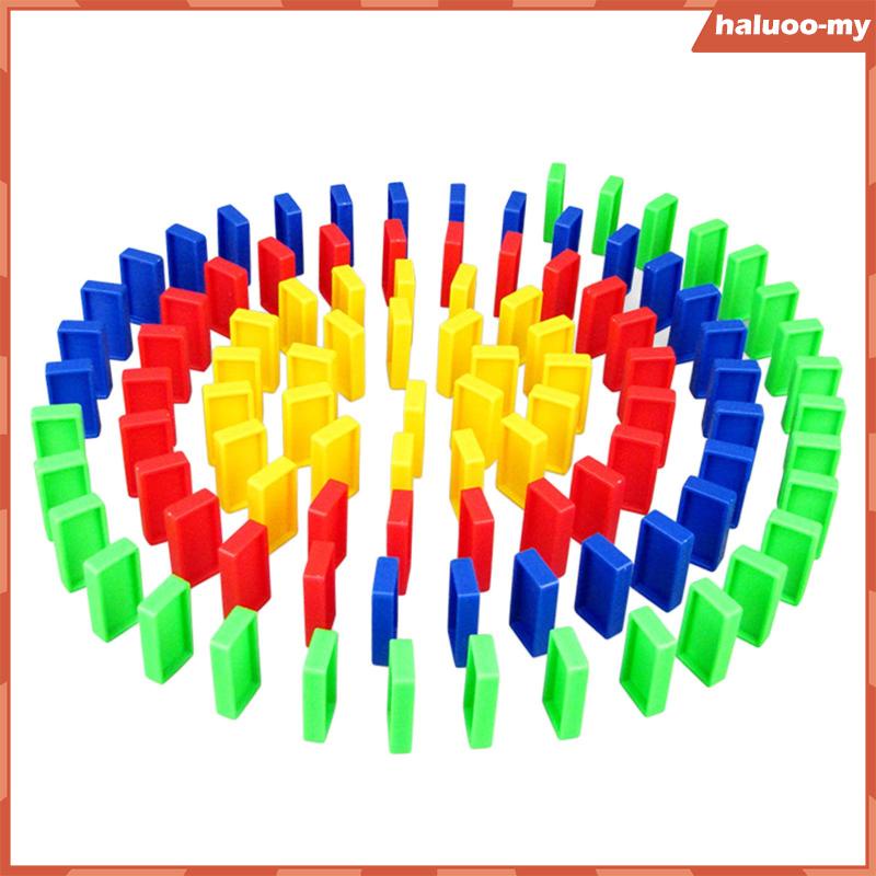 Premium Reliable 100 Pieces Colorful Dominoes Blocks Stacking Game Educational Play Toy Family Games Toddler Children... - Image 5