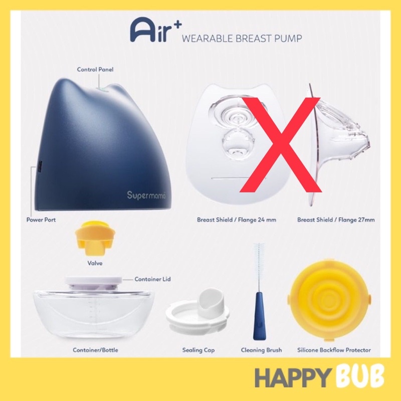 Supermama Breast Pump Air+ (Secondhand original one side) Shopee