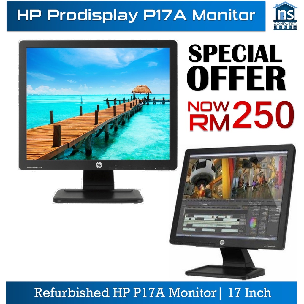 Refurbished HP ProDisplay P17A 17 inch Monitor Shopee Malaysia