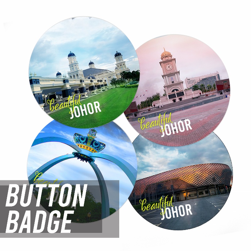 Button Badge Johor Souvenir Gift 50 mm