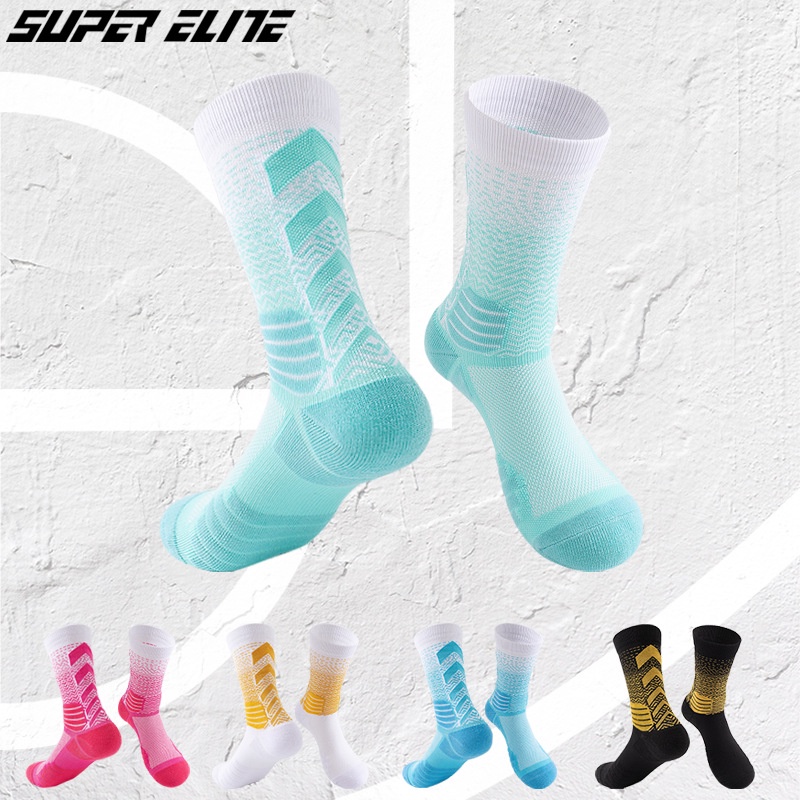 2022 Gradual Change High top Court Elite Socks Thickening Competition Comprehensive Practical Sports Socks Professional Basketball Socks