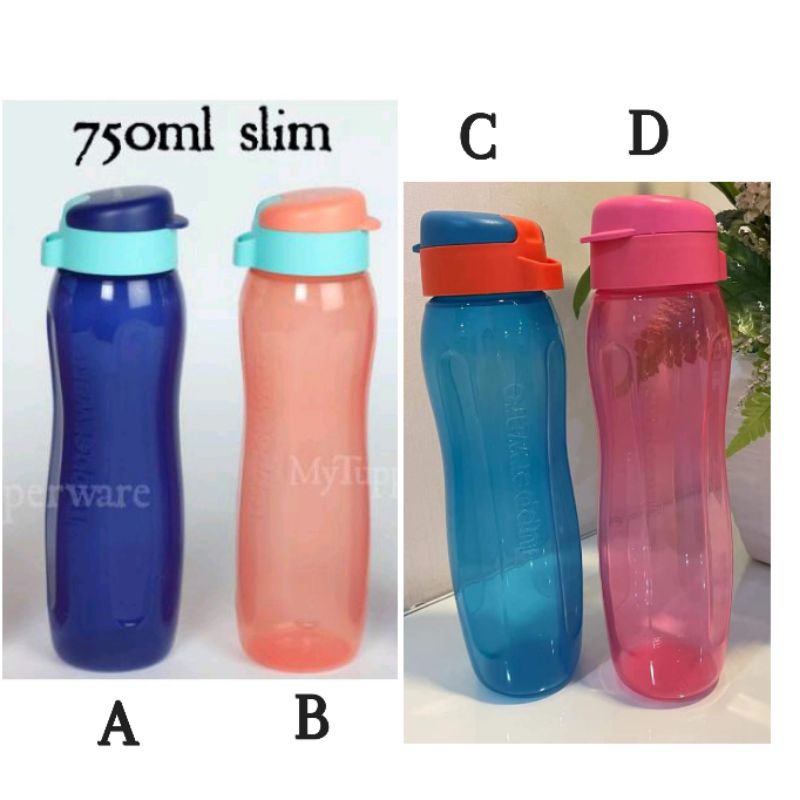 Tupperware 750ml Slim Fashion Eco bottle botol air bpa free | Shopee ...