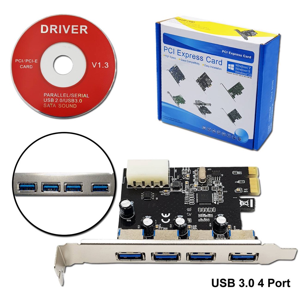 Pcie Express Card USB 3.0 2 PORT / 4 Port (OEM) Shopee Malaysia