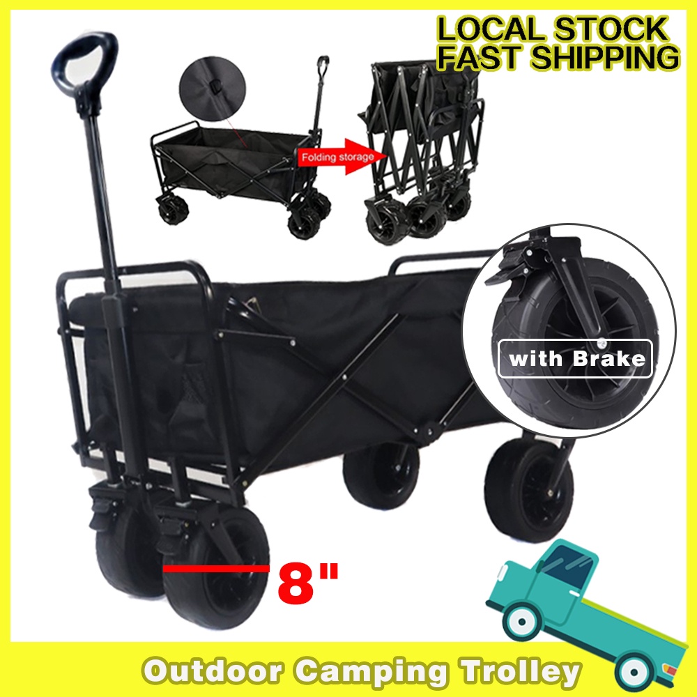 Portable Foldable Camping Wagon Trolley Outdoor Camping Trolley