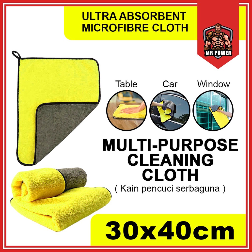 Microfiber MultiPurpose Cleaning Cloth 30x40cm Home and Car (Harga