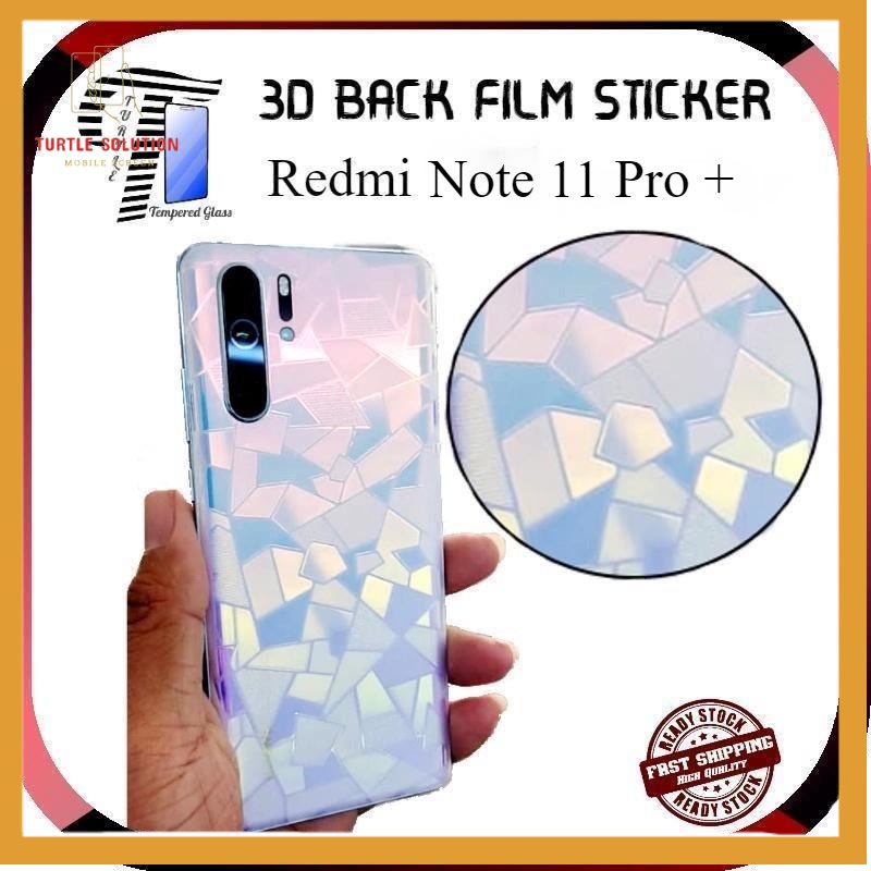 Xiaomi POCO M5S / M5 / C40 3D Diamond Back Film Protecter Carbon Sticker