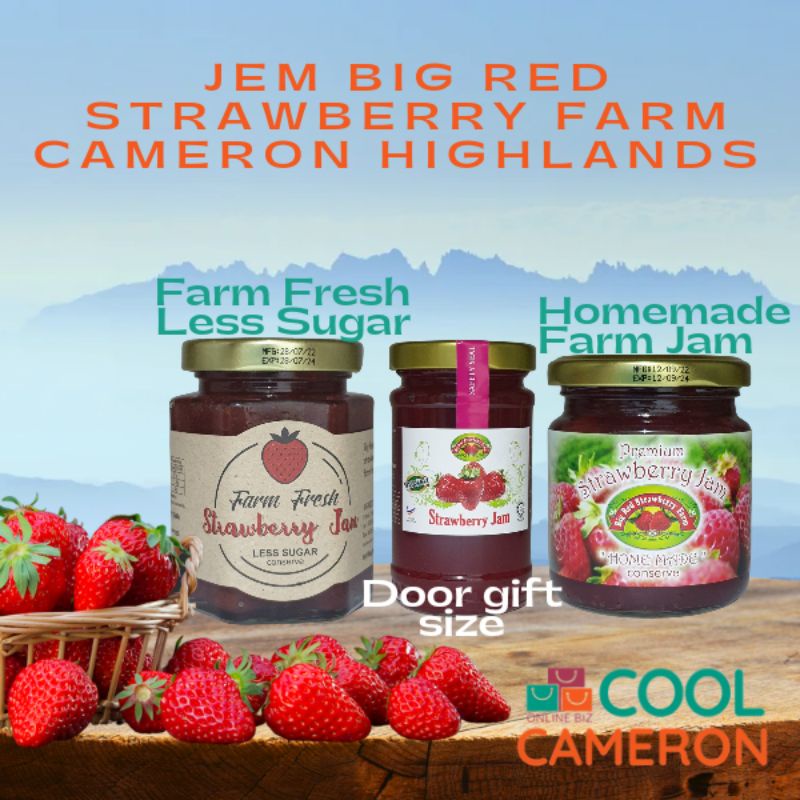 Bread & waffle spread, Jem Strawberi, Strawberry Jam, Big Red Farm Cameron Highlands Premium Jams 3 Variants