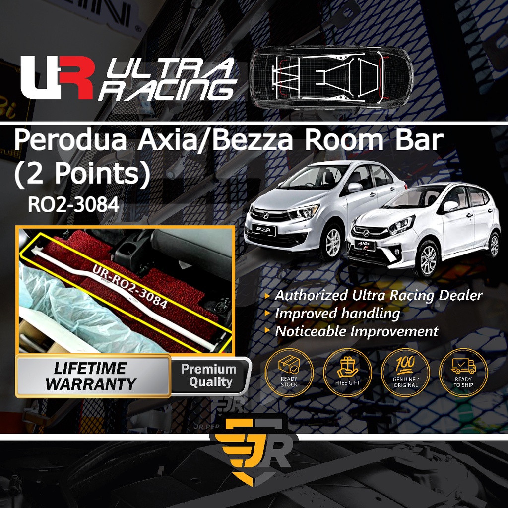 Ultra Racing Safety Bar Perodua Axia Bezza Room Bar Bar Dalam Kereta 2 Points Car Suspension