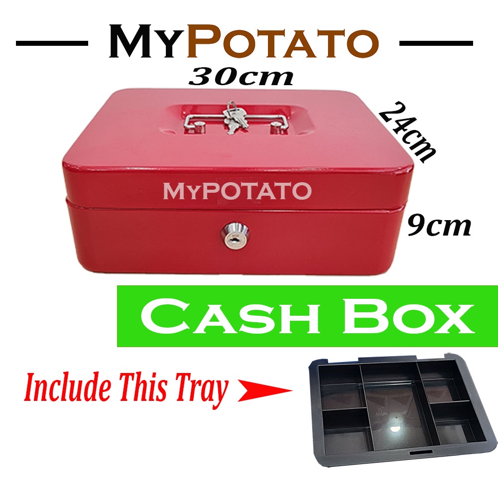 30cm Large Cash Drawer , Petty Cash Drawer 30cm Metal Petty Cash Box