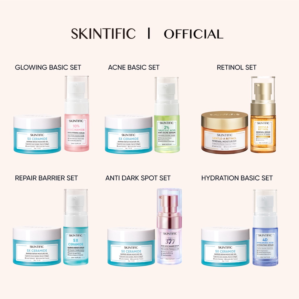 [Ready Stock] SKINTIFIC 2pcs Set With Serum Paket Skincare Moisture Gel