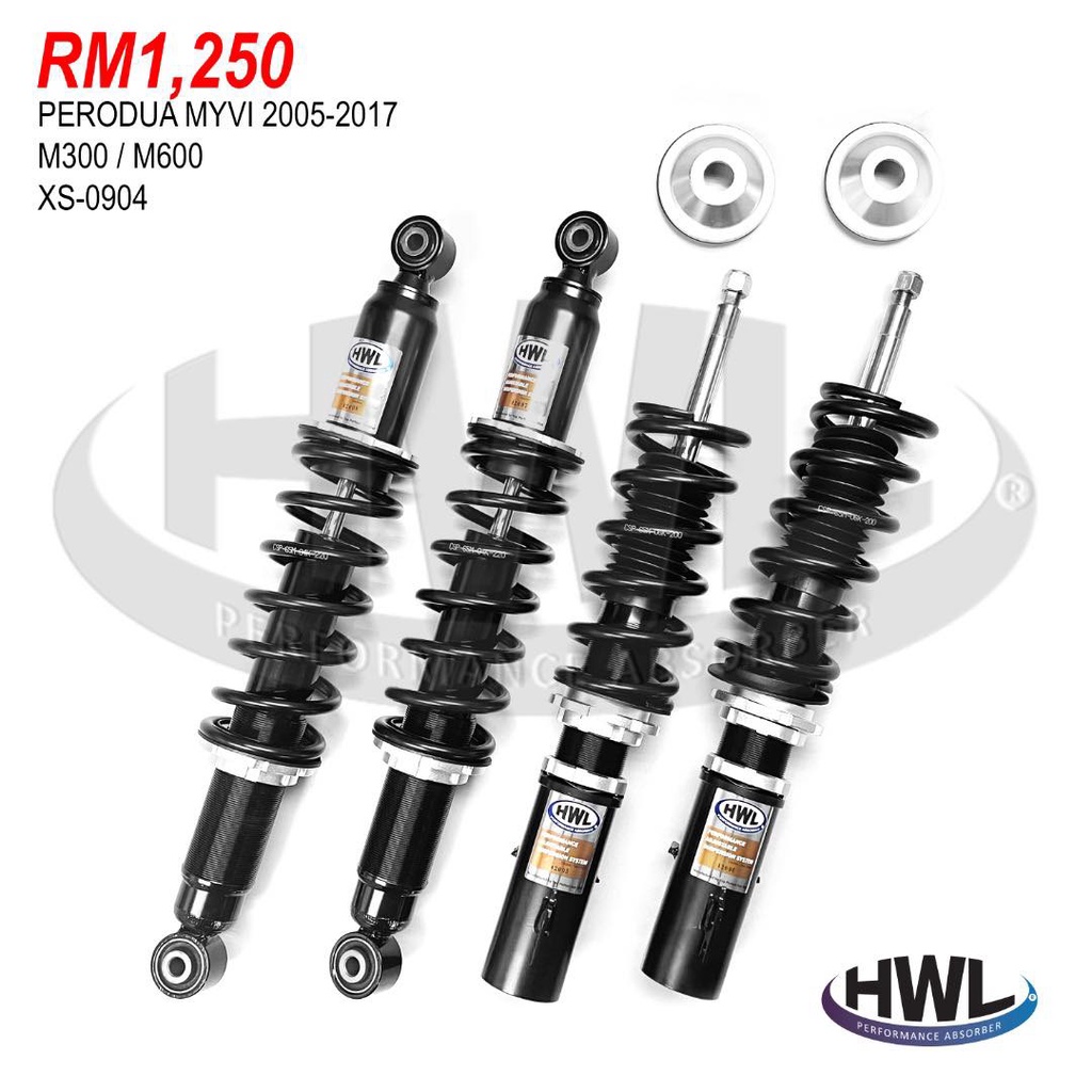 HWL Adjustable Absorber ** PERODUA MYVI GEN1 GEN2 HWL XS SERIES Hi Low