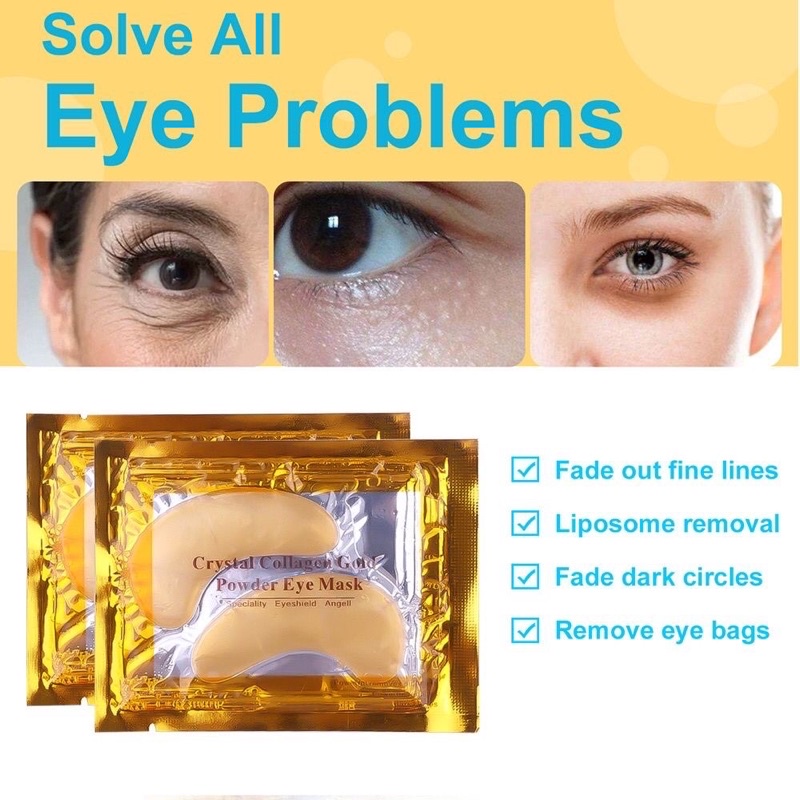 CRYSTAL COLLAGEN EYE MASK Anti kedut penghilang garis mata biji