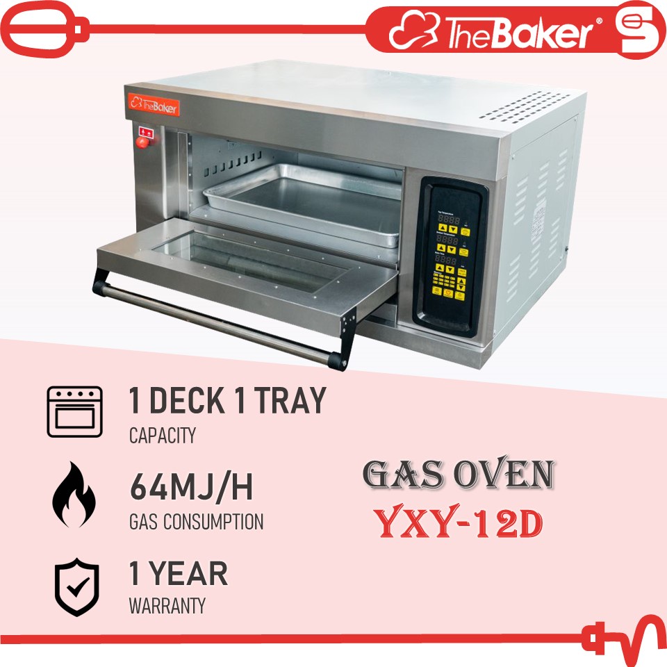 THE BAKER Gas Oven YXY12D (1 Deck 1 Tray) Single Layer Digital Control
