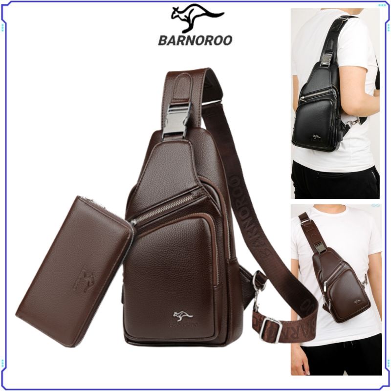 BARNOROO Man Chest Cross Body Bag Men Sling Messengger Kangaroo Bag ...