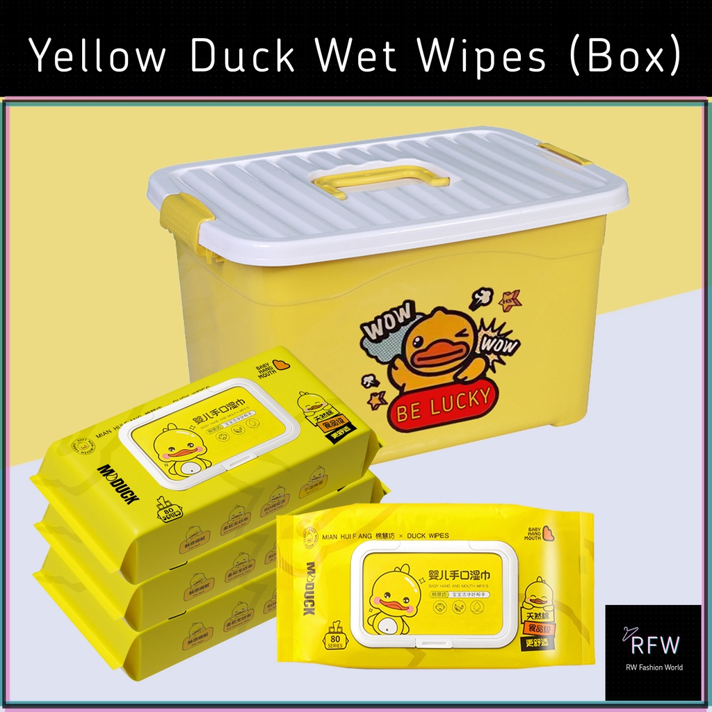 Yellow Duck Wet Wipes (Box) / Tisu Basah Kartoon DUCK (Kotak) Shopee Malaysia