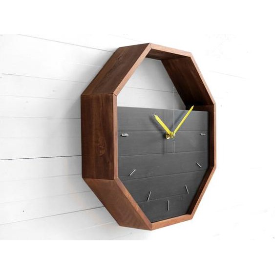 KAYU Hexagonal Teak Wood Wall Clock Shopee Malaysia
