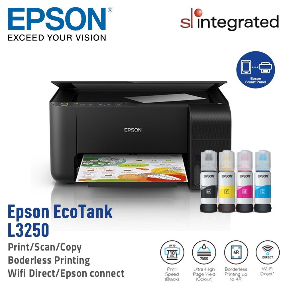 Epson Ecotank L3250 Wi Fi All In One Printscancopy Ink Tank Printer Shopee Malaysia 4353