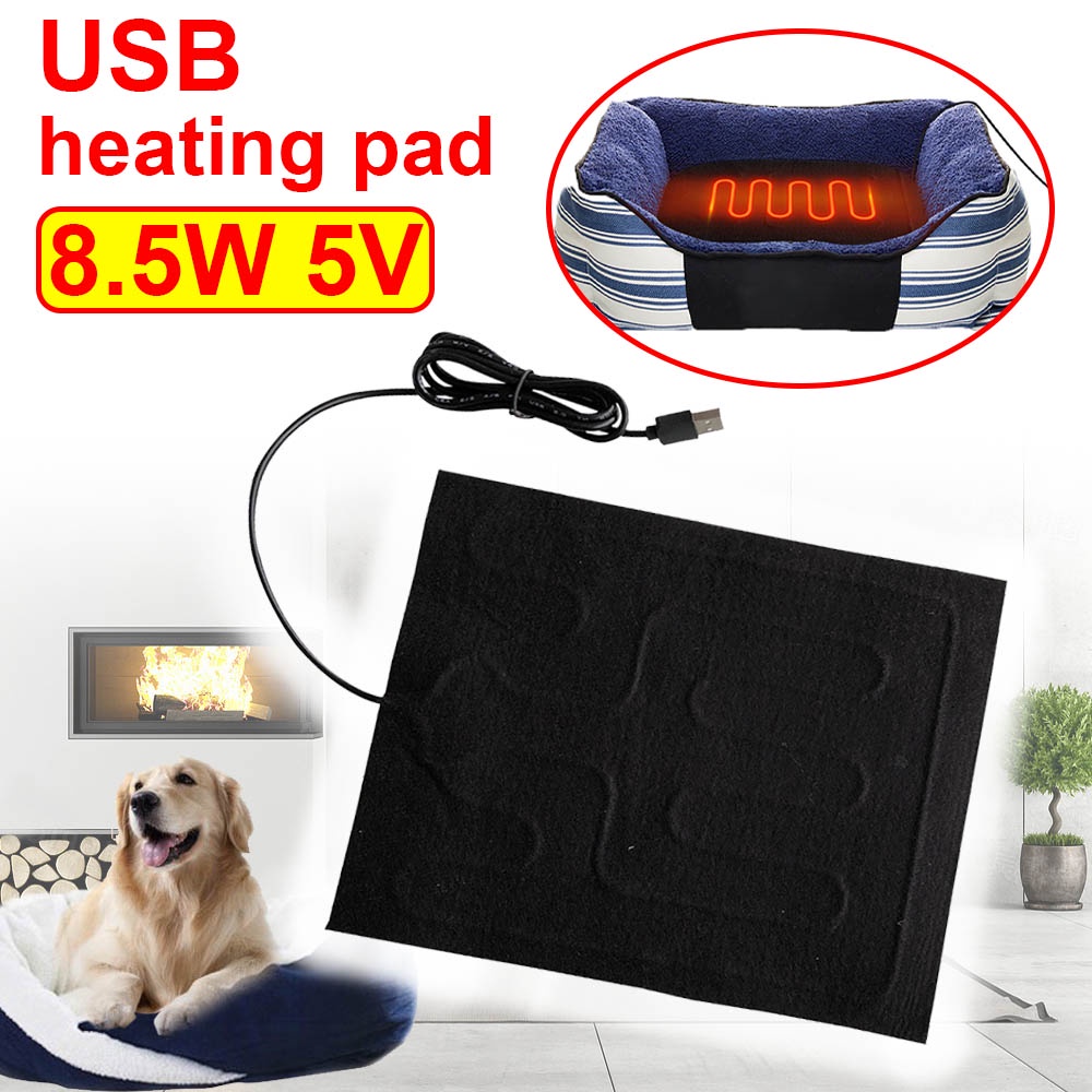 USB Heating Film Warm Pet Folding Heated Sheet Waterproof Car Seat Mat Cushion Dog Cat Sleeping Winter Warm Outdoor Heating Pads