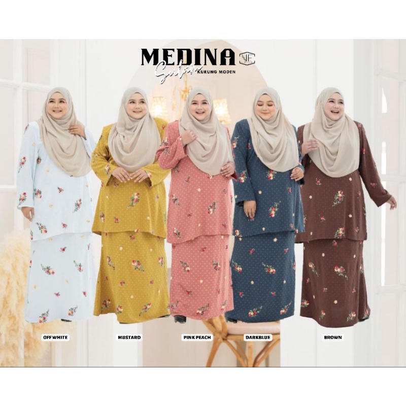 Baju Kurung Ironless Baju Plus Saiz Medina Sulam Kurung Moden