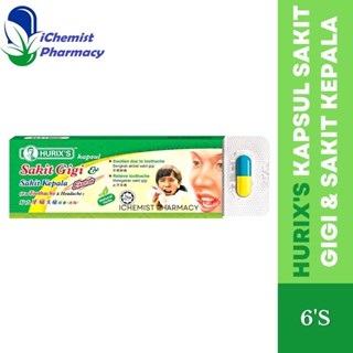 HURIX'S KAPSUL SAKIT GIGI & SAKIT KEPALA EKSTRAK 6S (HURIX'S TOOTHACHE