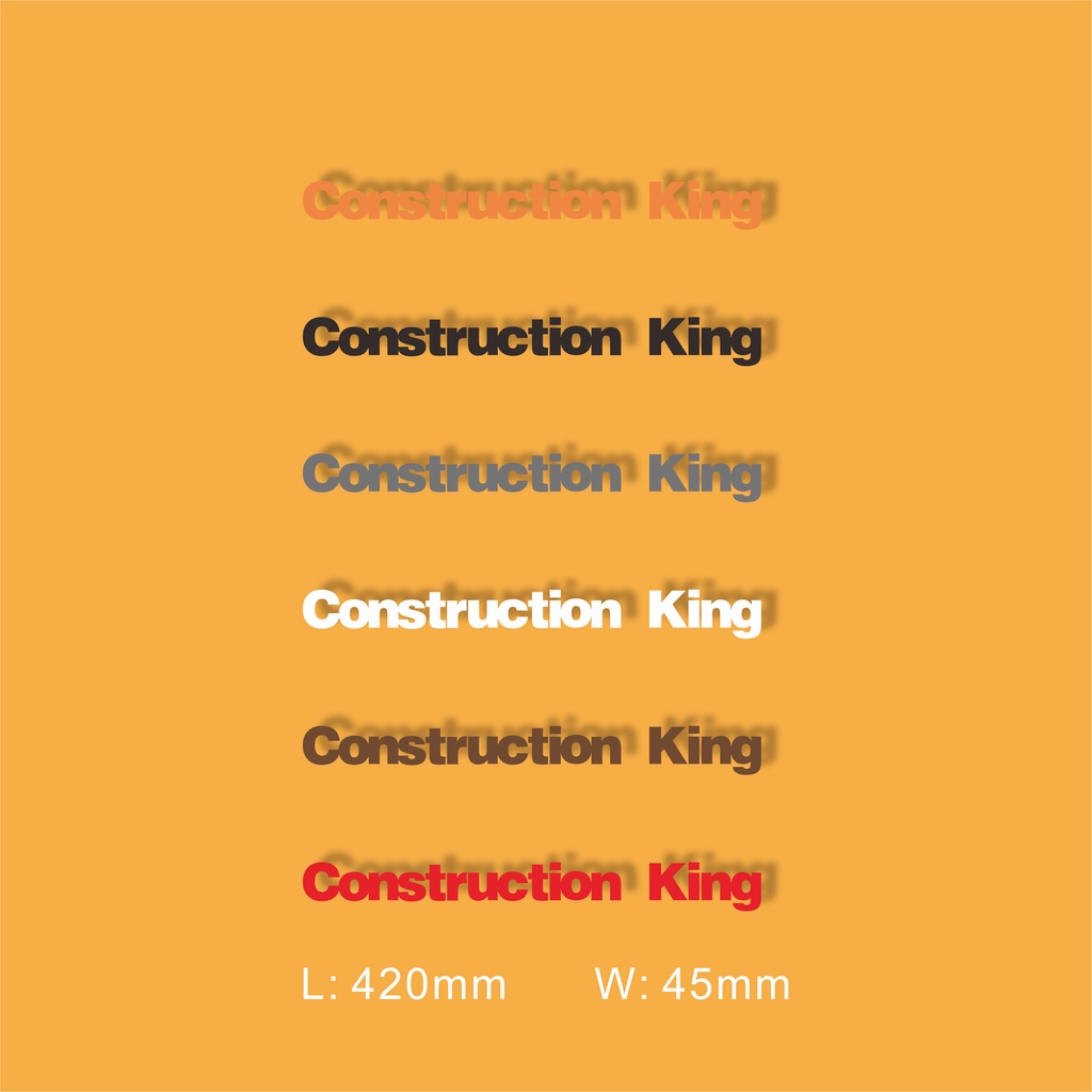 Backhoe Loader Case 580 "Construction King" Sticker. 7 colors chooses. ( free transfer film )