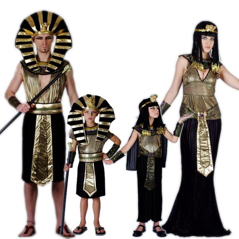 Cleopatra cosplay Costume Children Girls Halloween Costumes Prince Pharaoh Performance Parent-Child Costumes埃及艳后cosplay服儿童女孩万圣节表演服装王子法老王演出亲子装