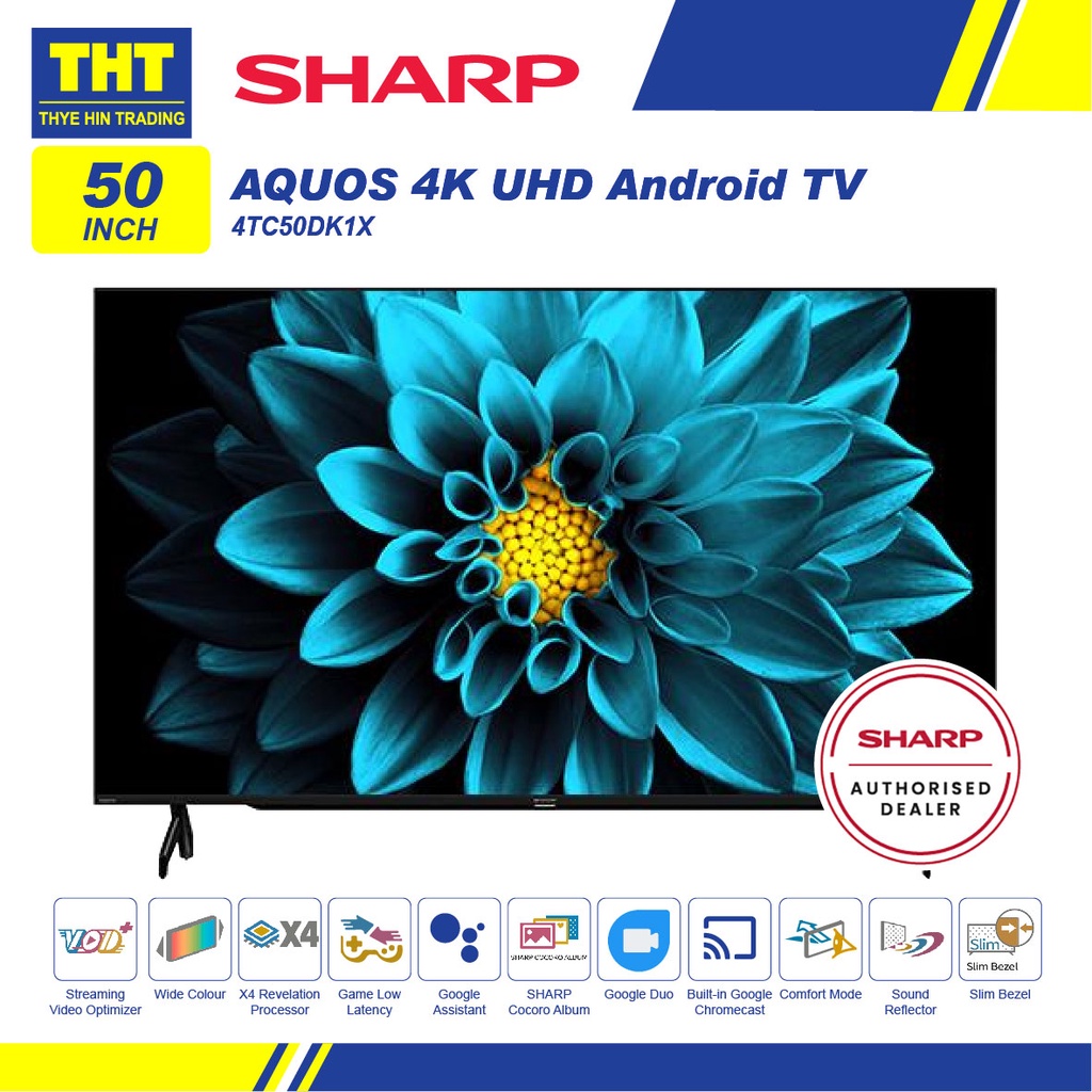 50 Inch 4K Uhd Tv 4T-C50Dk1X , [New] Sharp 50 Inch 4K UHD LED Android ...