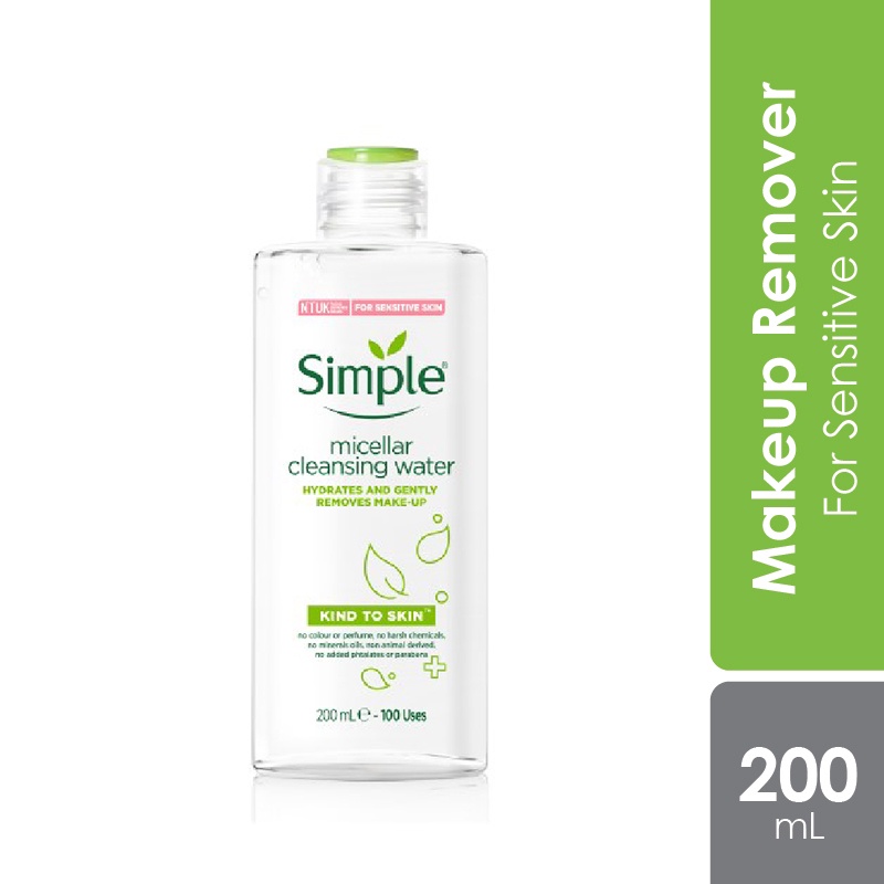 Simple Micellar Cleansing Water Makeup Remover for Sensitive Skin