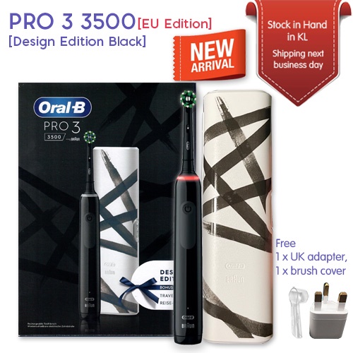 Oral-B Pro 3 3500 Design Edition Electric Toothbrush 3 Brush Modes ...