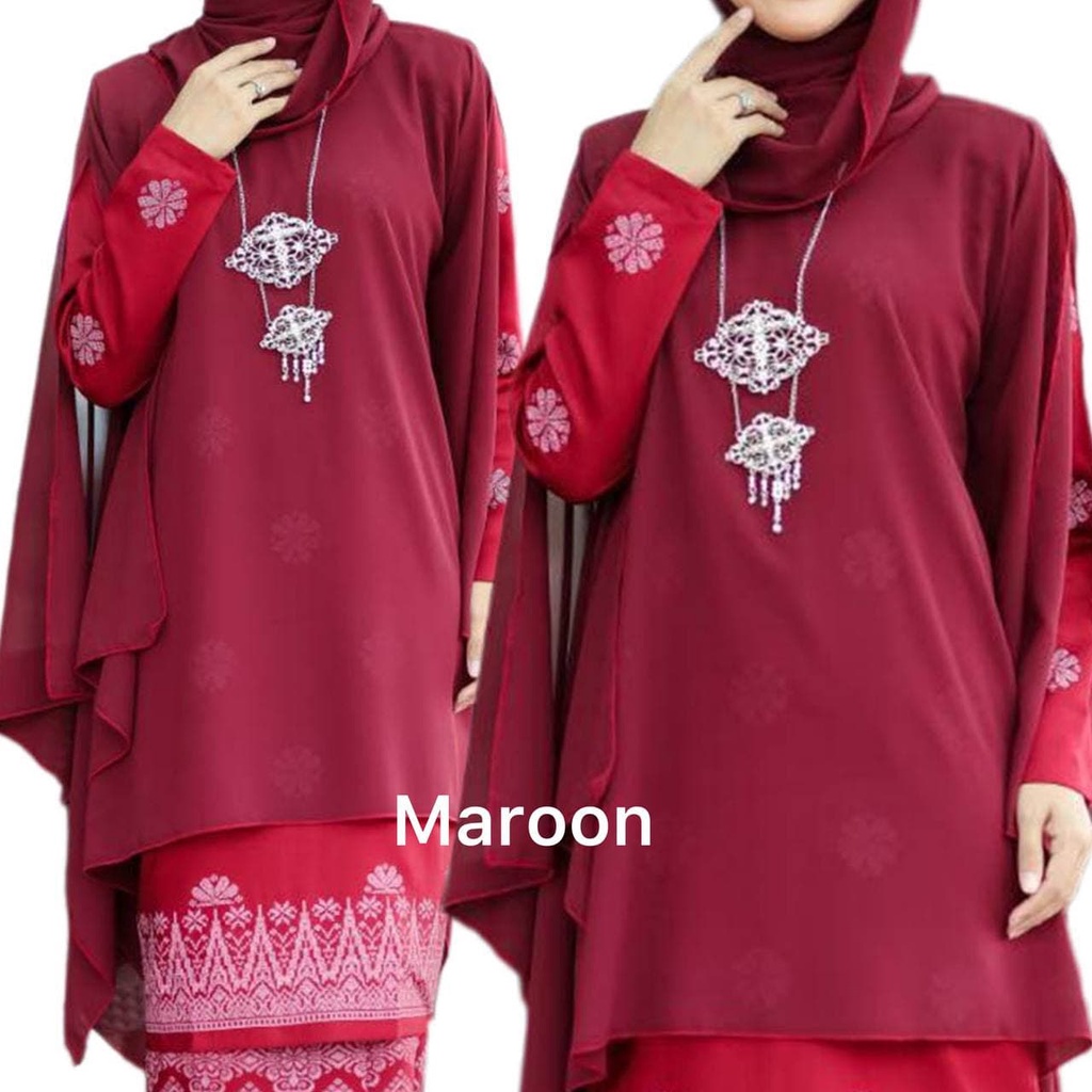 - Maroon Colour | MATERIAL KOREAN CHIFFON | HIGHT QUALITY